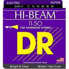 Струны для электрогитары DR EHR-11 Hi-Beam Nickel Plated Hex Core Heavy 11/50
