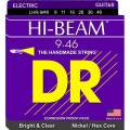 Струны для электрогитары DR LHR-9/46 Hi-Beam Nickel Plated Hex Core Light Heavy 9/46