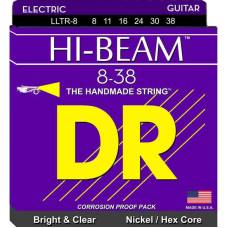 Струны для электрогитары DR LLTR-8 Hi-Beam Nickel Plated Hex Core Extra Light 8/38