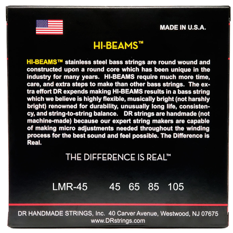 Струни для бас-гітари DR Strings HI-BEAM Bass - Medium - Long Scale (45-105)