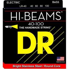Струны для бас-гитары DR LR-40 Hi-Beam Stainless Steel 4 String Light 40/100