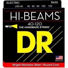 Струны для бас-гитары DR LR5-40 Hi-Beam Stainless Steel 5 String Light 40/120