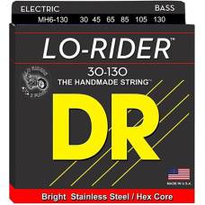 Струны для бас-гитары DR MH6-130 Lo-Rider Stainless Steel Medium 6-String 30/130
