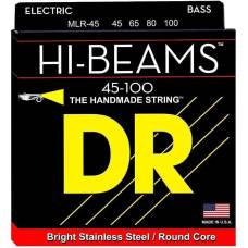 Струны для бас-гитары DR MLR-45 Hi-Beam Stainless Steel 4 String Medium Light 45/100