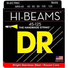 Струны для бас-гитары DR MR5-45 Hi-Beam Stainless Steel 5 String Medium 45/125