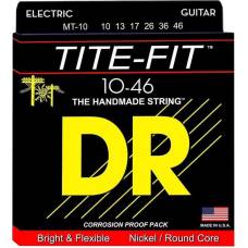 Струны для электрогитары DR MT-10 Tite-Fit Nickel Plated Medium-Tite 10/46