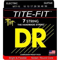 Струни для електрогітари DR MT7-10 Tite-Fit Nickel Plated Medium-Tite 7 Strings 10/56