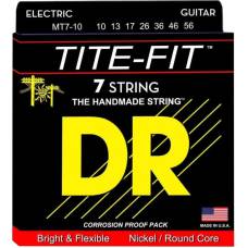 Струны для электрогитары DR MT7-10 Tite-Fit Nickel Plated Medium-Tite 7 Strings 10/56