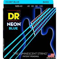 Струни для бас-гітари DR NBB-40 Hi-Def Neon Blue K3 Coated Light 40/100