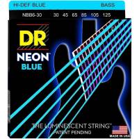 Струни для бас-гітари DR NBB6-30 Hi-Def Neon Blue K3 Coated Medium 6-Strings 30/125