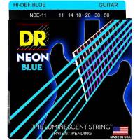 Струны для электрогитары DR NBE-11 Hi-Def Neon Blue K3 Coated Heavy 11/50