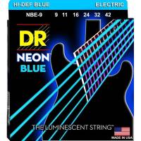 Струны для электрогитары DR NBE-9 Hi-Def Neon Blue K3 Coated Light 9/42