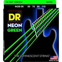 Струны для бас-гитары DR NGB-50 Hi-Def Neon Green K3 Coated Heavy 50/110