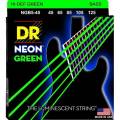 Струны для бас-гитары DR NGB5-45 Hi-Def Neon Green K3 Coated Medium 5 Strings 45/125