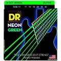 Струны для электрогитары DR NGE-11 Hi-Def Neon Green K3 Coated Heavy 11/50