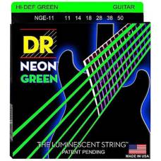 Струны для электрогитары DR NGE-11 Hi-Def Neon Green K3 Coated Heavy 11/50