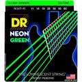 Струны для электрогитары DR NGE7-11 Hi-Def Neon Green K3 Coated Heavy 7-String 11/60