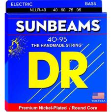 Струны для бас-гитары DR NLLR-40 Sunbeams Nickel Plated 4 String Light 40/95