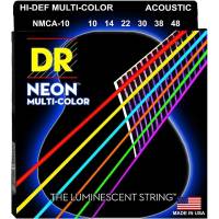 Струны для акустической гитары DR NMCA-10 Hi-Def Neon Multi-Color K3 Coated Extra Light 10/48