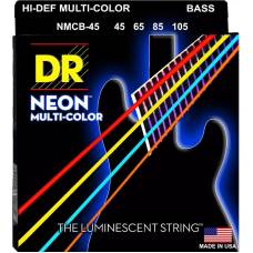 Струны для бас-гитары DR NMCB-45 Hi-Def Neon Multi-Color K3 Coated Medium 45/105