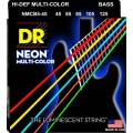 Струни для бас-гітари DR NMCB5-45 Hi-Def Neon Multicolor K3 Coated Medium 5 Strings 45/125