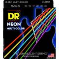 Струны для электрогитары DR NMCE-10 Hi-Def Neon Multi-Color K3 Coated Medium 10/46