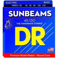 Струны для бас-гитары DR NMR5-130 Sunbeams Nickel Plated 5 String Medium 45/130