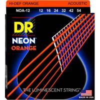 Струны для акустической гитары DR NOA-12 Hi-Def Neon Orange K3 Coated Medium 12/54