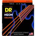 Струни для бас-гітари DR NOB-45 Hi-Def Neon Orange K3 Coated Medium 45/105