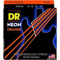 Струны для бас-гитары DR NOB-45 Hi-Def Neon Orange K3 Coated Medium 45/105