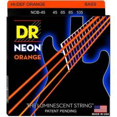 Струны для бас-гитары DR NOB-45 Hi-Def Neon Orange K3 Coated Medium 45/105