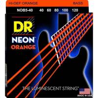 Струни для бас-гітари DR NOB5-40 Hi-Def Neon Orange K3 Coated Light 5 Strings 40/120