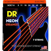 Струни для електрогітари DR NOE7-9 Hi-Def Neon Orange K3 Coated Light 7-String 9/52
