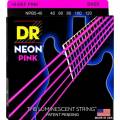 Струни для бас-гітари DR NPB5-40 Hi-Def Neon Pink K3 Coated Light 5 Strings 40/120