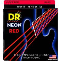 Струни для бас-гітари DR NRB-45 Hi-Def Neon Red K3 Coated Medium 45/105