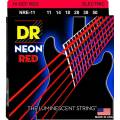 Струны для электрогитары DR NRE-11 Hi-Def Neon Red K3 Coated Heavy 11/50