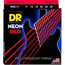 Струны для электрогитары DR NRE-11 Hi-Def Neon Red K3 Coated Heavy 11/50