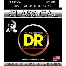 Струны для классической гитары DR NSA Nylon Silver Plated Hard Tension