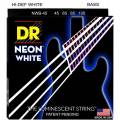 Струны для бас-гитары DR NWB-45 Hi-Def Neon White K3 Coated Medium 45/105