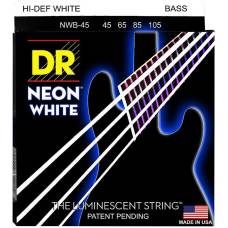 Струны для бас-гитары DR NWB-45 Hi-Def Neon White K3 Coated Medium 45/105