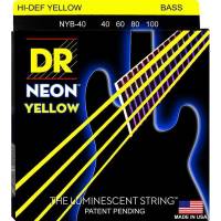 Струни для бас-гітари DR NYB-40 Hi-Def Neon Yellow K3 Coated Light 40/100