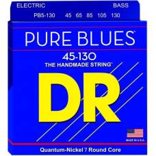 Струны для бас-гитары DR PB5-130 Pure Blues Quantum-Nickel Medium 5-Strings 45/130