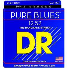 Струны для электрогитары DR PHR-12 Pure Blues Pure Nickel Extra Heavy 12/52