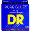 Струны для электрогитары DR PHR-9/46 Pure Blues Pure Nickel Light & Heavy 9/46