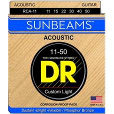 Струны для акустической гитары DR RCA-11 Sunbeams Phosphor Bronze Custom Light 11/50