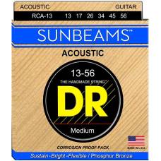 Струны для акустической гитары DR RCA-13 Sunbeams Phosphor Bronze Medium 13/56