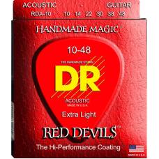 Струны для акустической гитары DR RDA-10 Red Devils Phosphor Bronze Extra Light 10/48