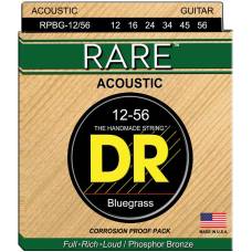 Струны для акустической гитары DR RPBG-12/56 Rare Phosphor Bronze Bluegrass 12/56