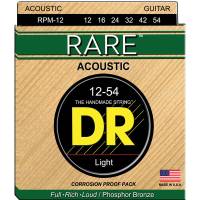 Струни для акустичної гітари DR RPM-12 Rare Phosphor Bronze Light 12/54