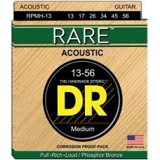 Струны для акустической гитары DR RPMH-13 Rare Phosphor Bronze Medium 13/56